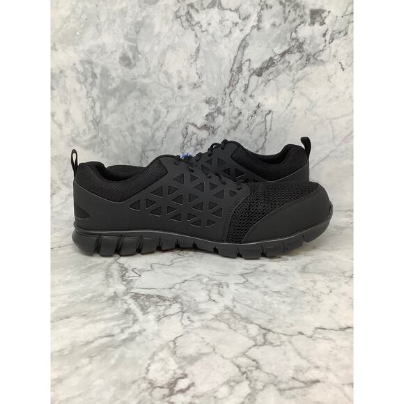 Reebok Size 14M Black Sublite Cushion Athletic Work Shoes Composite Toe P13-1 - Picture 6 of 11